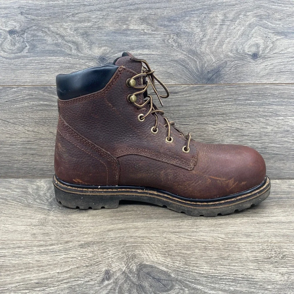 Irish Setter 83604 Work Boots Mens 8 Brown Leather Safety Toe EH Rated Rugged